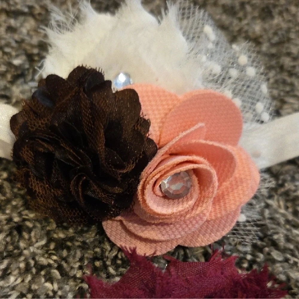 🪷 Baby/Toddler Floral Handcrafted Headband Set - Multicolor